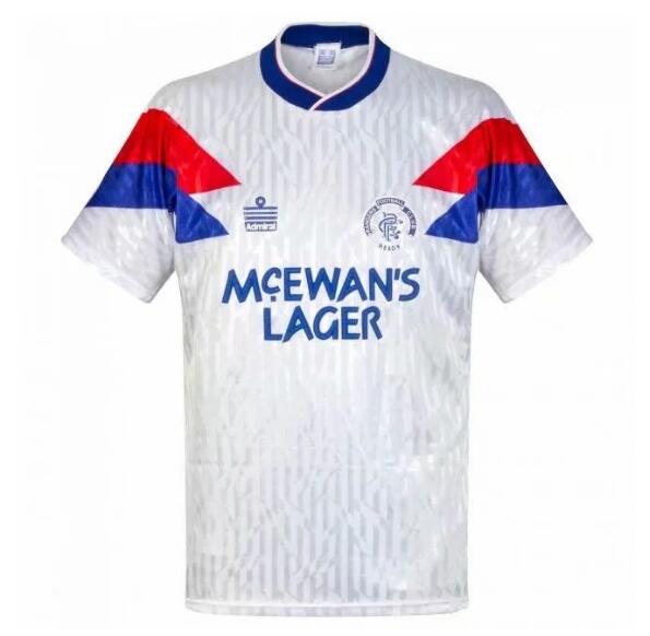 1990-92 Rangers Retro Away Kit Soccer Jersey